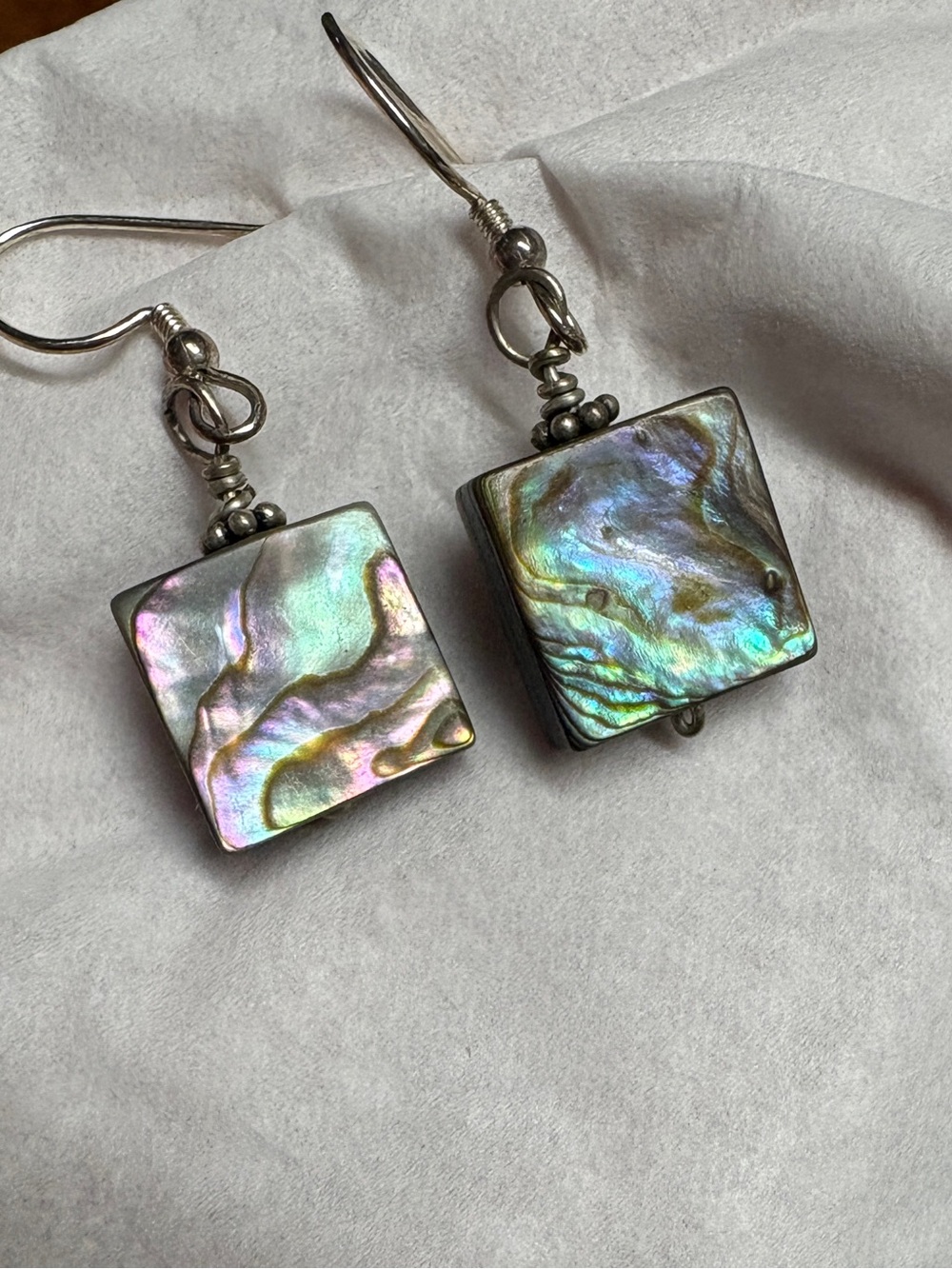 Abalone Shell Square Earrings